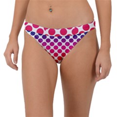 Rainbow Polka Dots Band Bikini Bottom by retrotoomoderndesigns