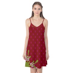 Vivid Burgundy & Heather Camis Nightgown by WensdaiAmbrose