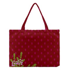 Vivid Burgundy & Heather Medium Tote Bag by WensdaiAmbrose