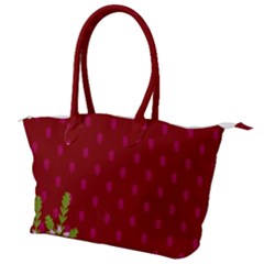 Vivid Burgundy & Heather Canvas Shoulder Bag by WensdaiAmbrose