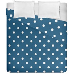 Turquoise Polka Dot Duvet Cover Double Side (california King Size)