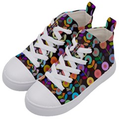 Zappwaits Flowers Kids  Mid-top Canvas Sneakers by zappwaits