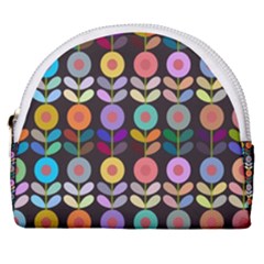 Zappwaits Flowers Horseshoe Style Canvas Pouch by zappwaits