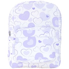 Pastel Purple Hearts Full Print Backpack by retrotoomoderndesigns