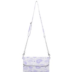 Pastel Purple Hearts Mini Crossbody Handbag by retrotoomoderndesigns