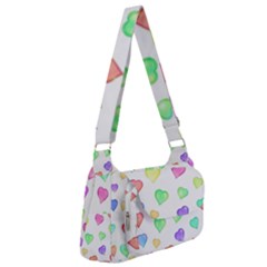 Pastel Rainbow Hearts Post Office Delivery Bag by retrotoomoderndesigns