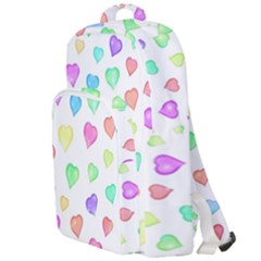 Pastel Rainbow Hearts Double Compartment Backpack by retrotoomoderndesigns