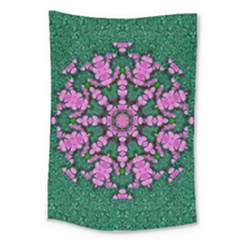 The Most Uniqe Flower Star In Ornate Glitter Large Tapestry by pepitasart