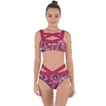 Crimson Swirl Bandaged Up Bikini Set 
