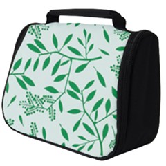 Leaves Foliage Green Wallpaper Full Print Travel Pouch (big)