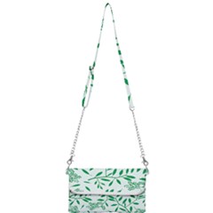 Leaves Foliage Green Wallpaper Mini Crossbody Handbag by Mariart