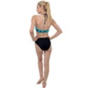 black and turquoise Plunging Cut Out Swimsuit View2