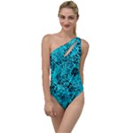 turquoise and black To One Side Swimsuit