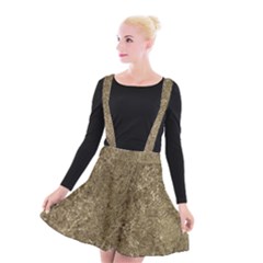 Grunge Abstract Textured Print Suspender Skater Skirt