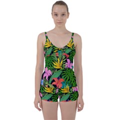 Tropical Adventure Tie Front Two Piece Tankini