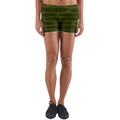 Seaweed Green Yoga Shorts by WensdaiAmbrose