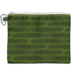 Seaweed Green Canvas Cosmetic Bag (xxxl) by WensdaiAmbrose