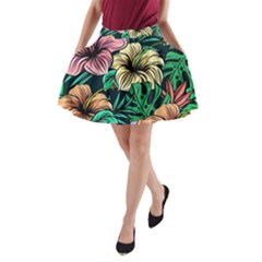 Hibiscus Dream A-line Pocket Skirt