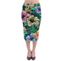 Hibiscus Dream Midi Pencil Skirt View1