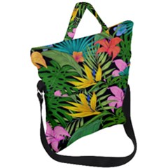 Tropical Adventure Fold Over Handle Tote Bag