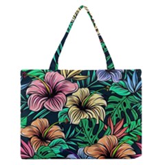 Hibiscus Dream Zipper Medium Tote Bag