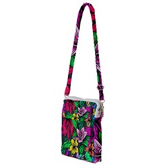 Neon Hibiscus Multi Function Travel Bag