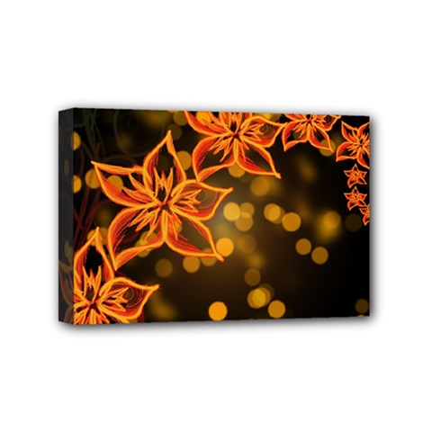 Flowers Background Bokeh Leaf Mini Canvas 6  X 4  (stretched) by Mariart