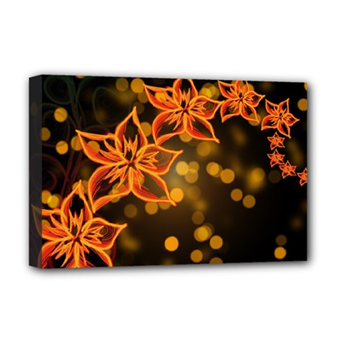 Flowers Background Bokeh Leaf Deluxe Canvas 18  X 12  (stretched) by Mariart