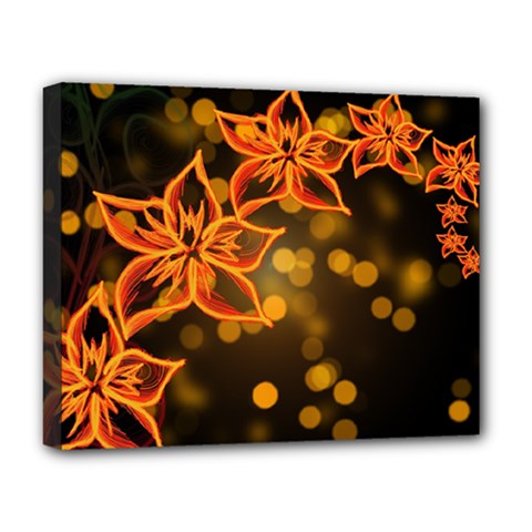 Flowers Background Bokeh Leaf Deluxe Canvas 20  X 16  (stretched) by Mariart