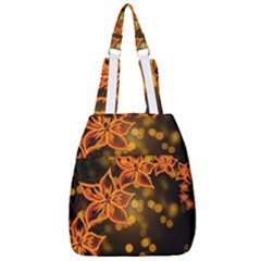 Flowers Background Bokeh Leaf Center Zip Backpack