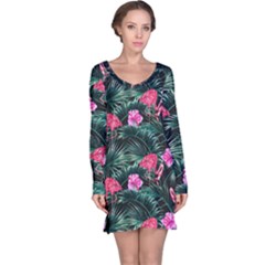 Rose flamingos Long Sleeve Nightdress