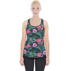 Rose flamingos Piece Up Tank Top