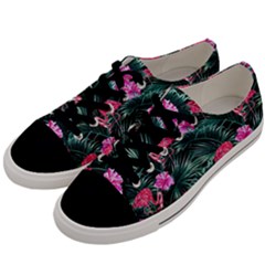 Rose flamingos Men s Low Top Canvas Sneakers