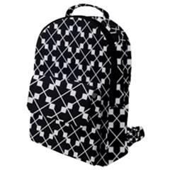 Black And White Fantasy Flap Pocket Backpack (small) by retrotoomoderndesigns