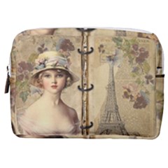 Vintage Design - Paris Make Up Pouch (medium) by WensdaiAmbrose