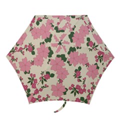 Floral Vintage Flowers Wallpaper Mini Folding Umbrellas