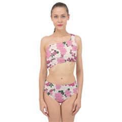 Floral Vintage Flowers Wallpaper Spliced Up Two Piece Swimsuit by Mariart