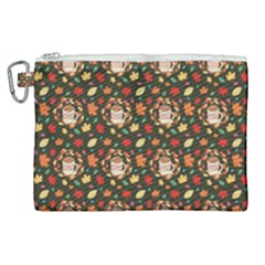 Tea Cup Leaf Leaves Canvas Cosmetic Bag (xl)