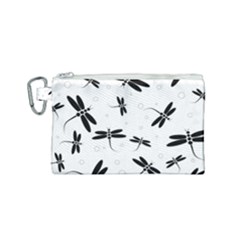 Dragonflies Pattern Canvas Cosmetic Bag (small) by Valentinaart