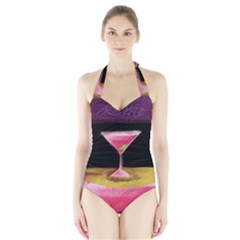 Cosmo Cocktails Halter Swimsuit by StarvingArtisan