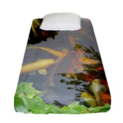 Koi Fish Pond Fitted Sheet (single Size) by StarvingArtisan