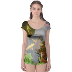 Koi Fish Pond Boyleg Leotard 