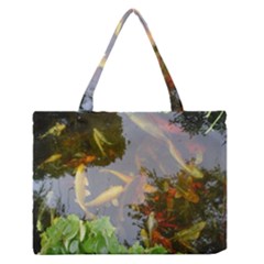 Koi Fish Pond Zipper Medium Tote Bag by StarvingArtisan