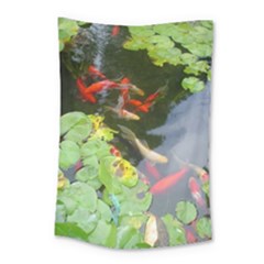 Koi Fish Pond Small Tapestry
