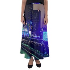 Columbus Commons Flared Maxi Skirt