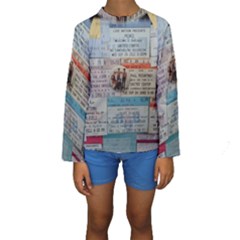 Concert Memorabilia  Kids  Long Sleeve Swimwear by StarvingArtisan