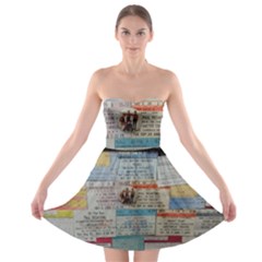 Concert Memorabilia  Strapless Bra Top Dress