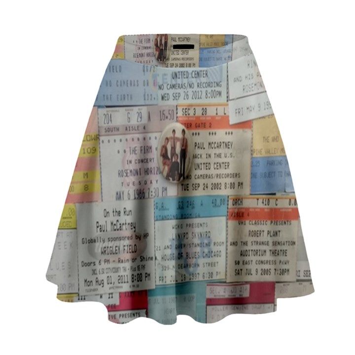 Concert Memorabilia  High Waist Skirt