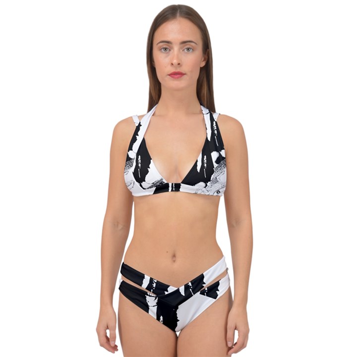 J.E.L. Double Strap Halter Bikini Set