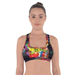 Dragon Lights Centerpiece Cross Back Sports Bra by Riverwoman